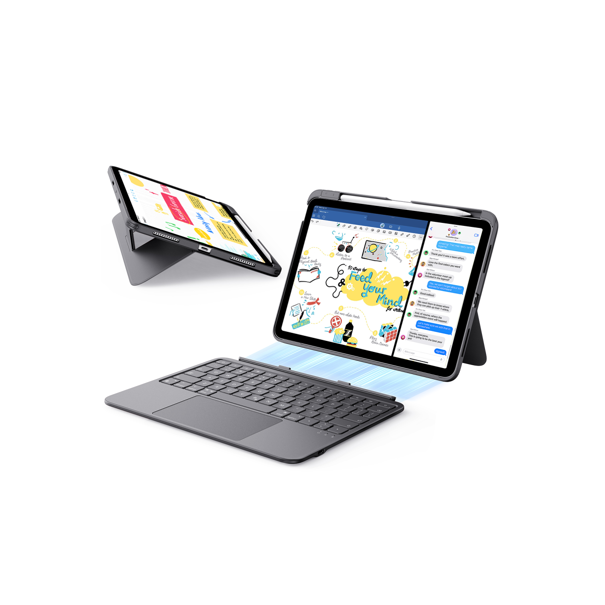 ESR Apple iPad 2022 10.9 (10.nesil) Flex Klavyeli Tablet Kılıfı